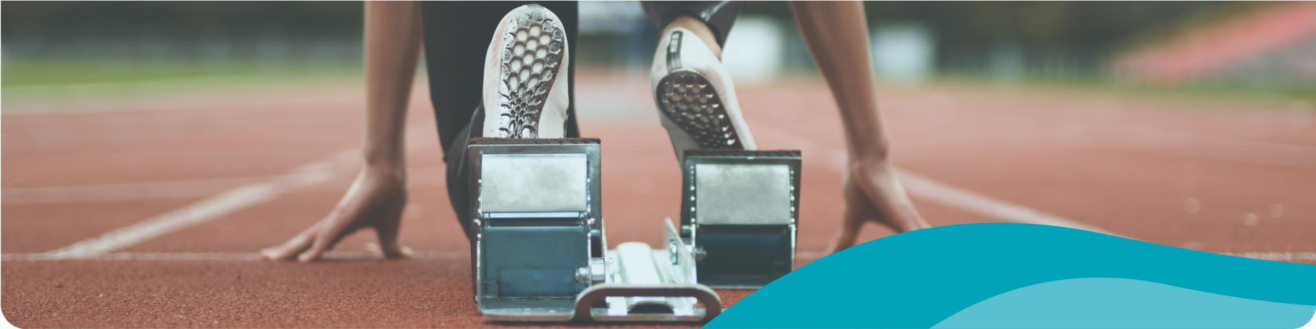 athlete on a start line 